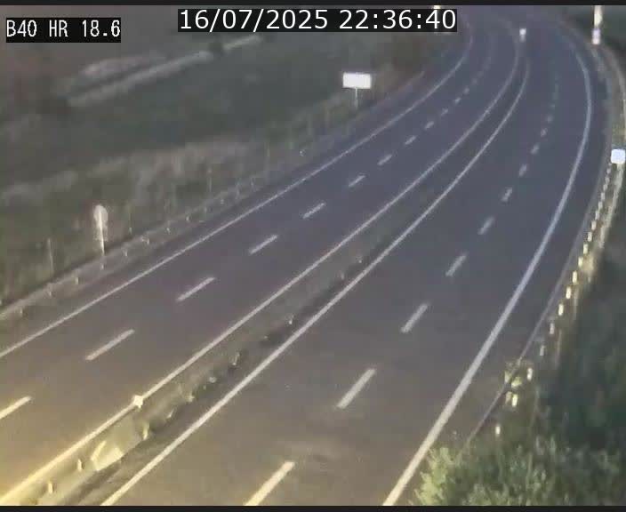 Webcam sur la route de liaison entre Micheville et Esch-Belval à la frontière entre le Luxembourg et la France. Vue orientée vers la Lorraine.