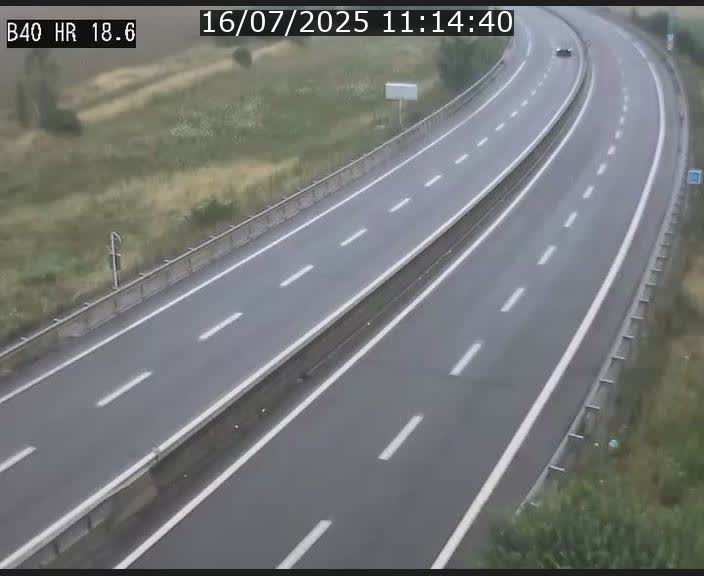 Webcam sur la route de liaison entre Micheville et Esch-Belval à la frontière entre le Luxembourg et la France. Vue orientée vers la Lorraine.