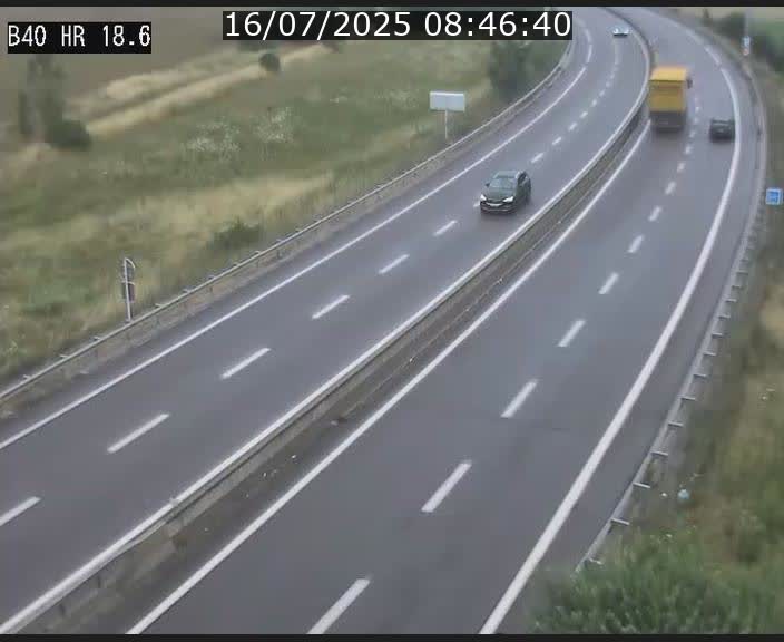 Webcam sur la route de liaison entre Micheville et Esch-Belval à la frontière entre le Luxembourg et la France. Vue orientée vers la Lorraine.