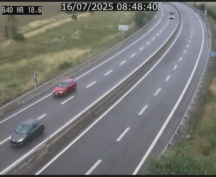 Webcam sur la route de liaison entre Micheville et Esch-Belval à la frontière entre le Luxembourg et la France. Vue orientée vers la Lorraine.