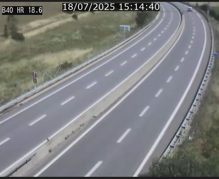 Webcam sur la route de liaison entre Micheville et Esch-Belval à la frontière entre le Luxembourg et la France. Vue orientée vers la Lorraine.