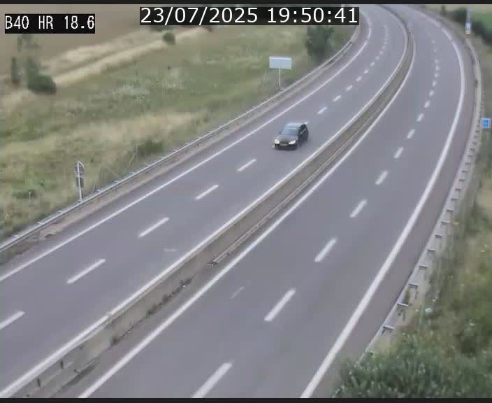 Webcam sur la route de liaison entre Micheville et Esch-Belval à la frontière entre le Luxembourg et la France. Vue orientée vers la Lorraine.