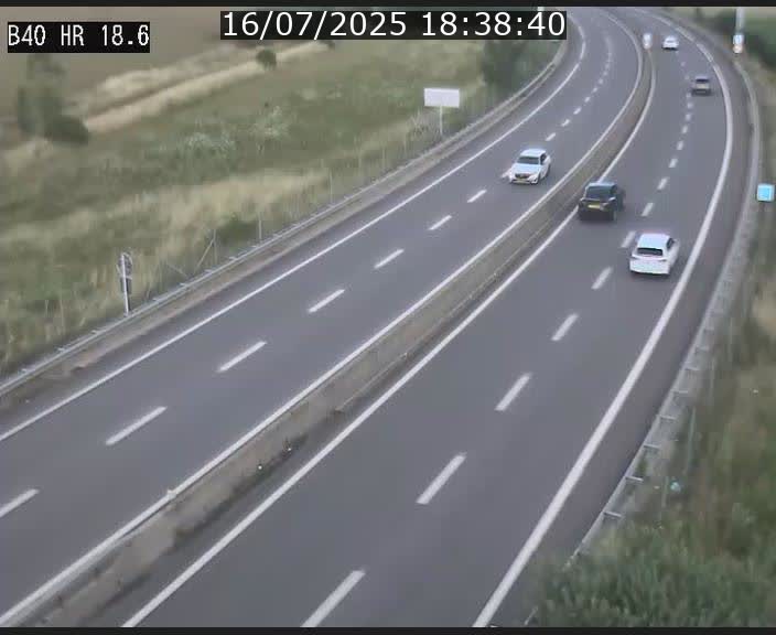 Webcam sur la route de liaison entre Micheville et Esch-Belval à la frontière entre le Luxembourg et la France. Vue orientée vers la Lorraine.