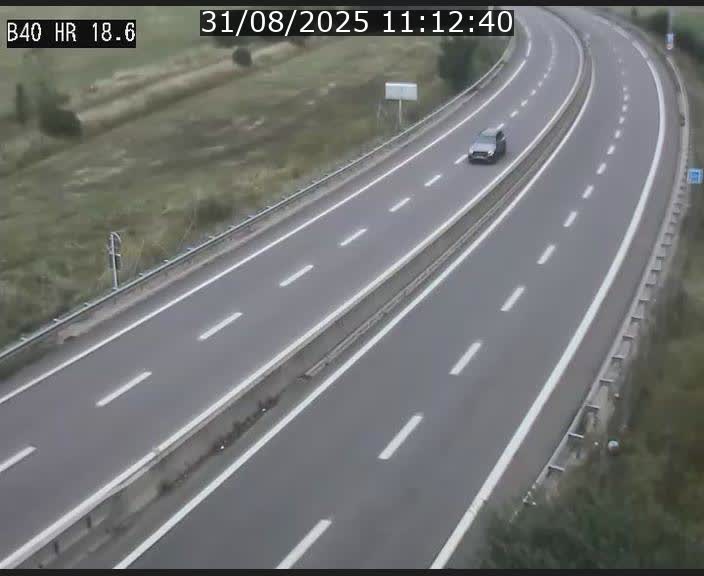 Webcam sur la route de liaison entre Micheville et Esch-Belval à la frontière entre le Luxembourg et la France. Vue orientée vers la Lorraine.