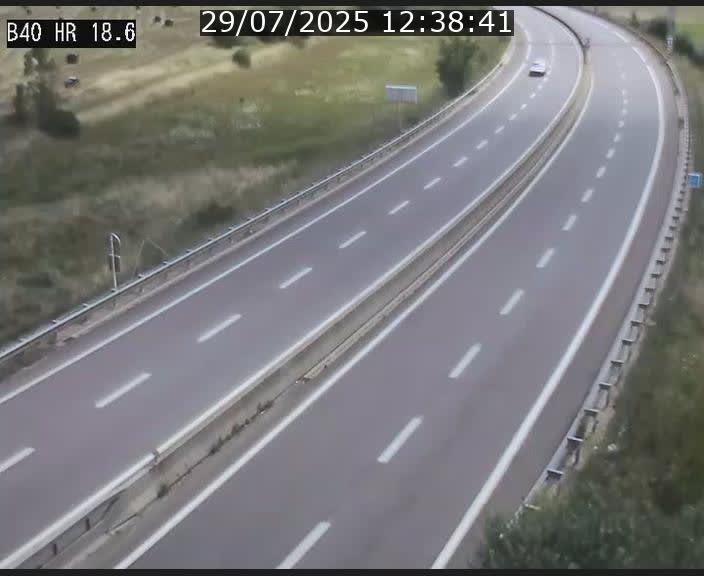 Webcam sur la route de liaison entre Micheville et Esch-Belval à la frontière entre le Luxembourg et la France. Vue orientée vers la Lorraine.