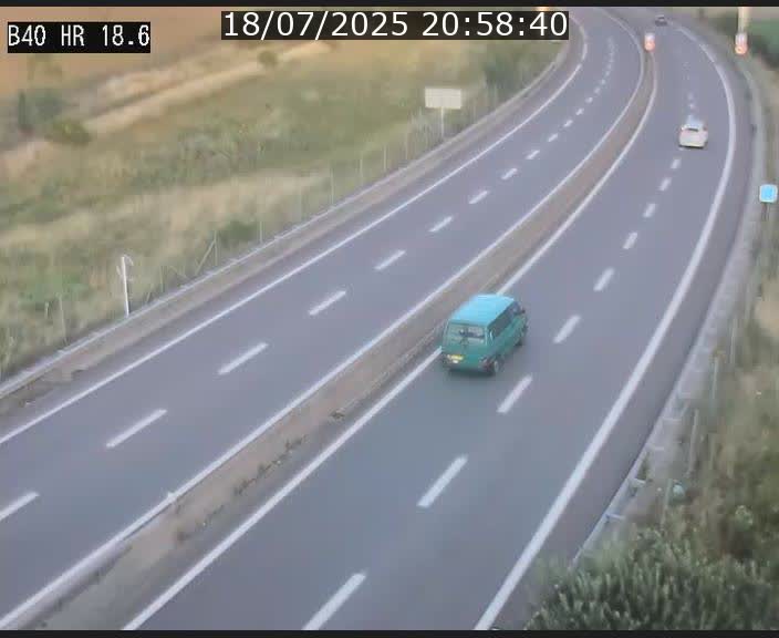 Webcam sur la route de liaison entre Micheville et Esch-Belval à la frontière entre le Luxembourg et la France. Vue orientée vers la Lorraine.
