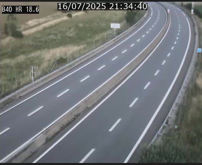 Webcam sur la route de liaison entre Micheville et Esch-Belval à la frontière entre le Luxembourg et la France. Vue orientée vers la Lorraine.