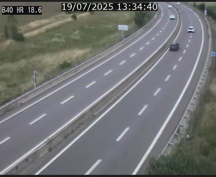 Webcam sur la route de liaison entre Micheville et Esch-Belval à la frontière entre le Luxembourg et la France. Vue orientée vers la Lorraine.