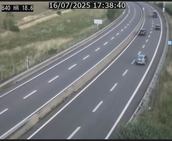 Webcam sur la route de liaison entre Micheville et Esch-Belval à la frontière entre le Luxembourg et la France. Vue orientée vers la Lorraine.
