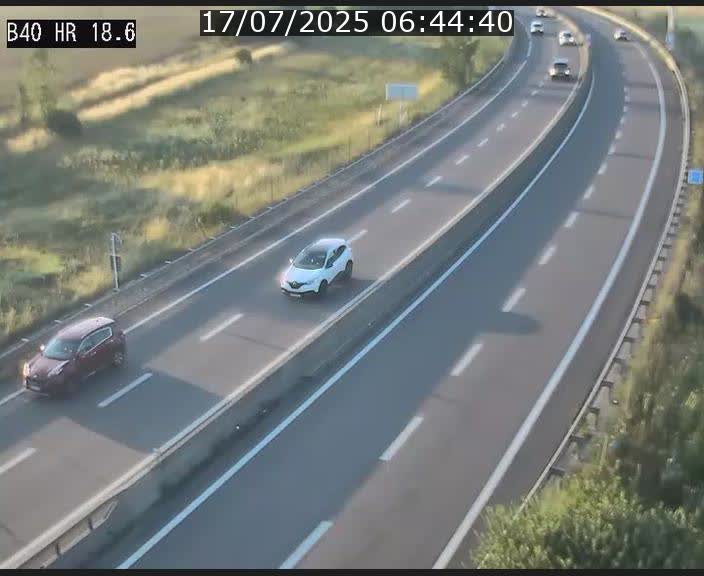 Webcam sur la route de liaison entre Micheville et Esch-Belval à la frontière entre le Luxembourg et la France. Vue orientée vers la Lorraine.