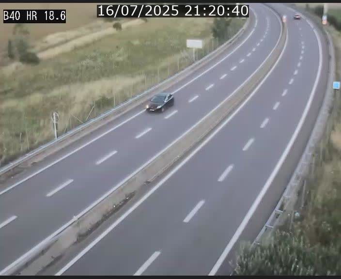 Webcam sur la route de liaison entre Micheville et Esch-Belval à la frontière entre le Luxembourg et la France. Vue orientée vers la Lorraine.