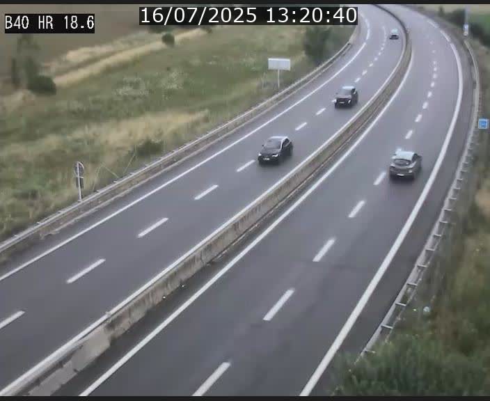 Webcam sur la route de liaison entre Micheville et Esch-Belval à la frontière entre le Luxembourg et la France. Vue orientée vers la Lorraine.