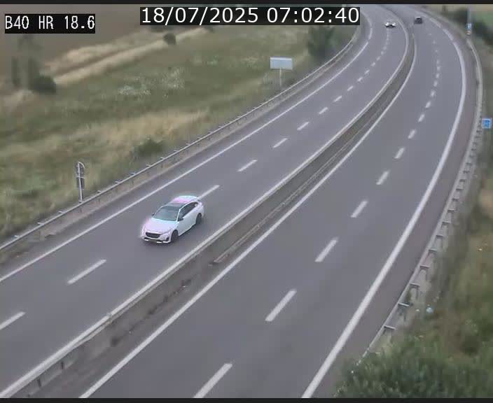Webcam sur la route de liaison entre Micheville et Esch-Belval à la frontière entre le Luxembourg et la France. Vue orientée vers la Lorraine.