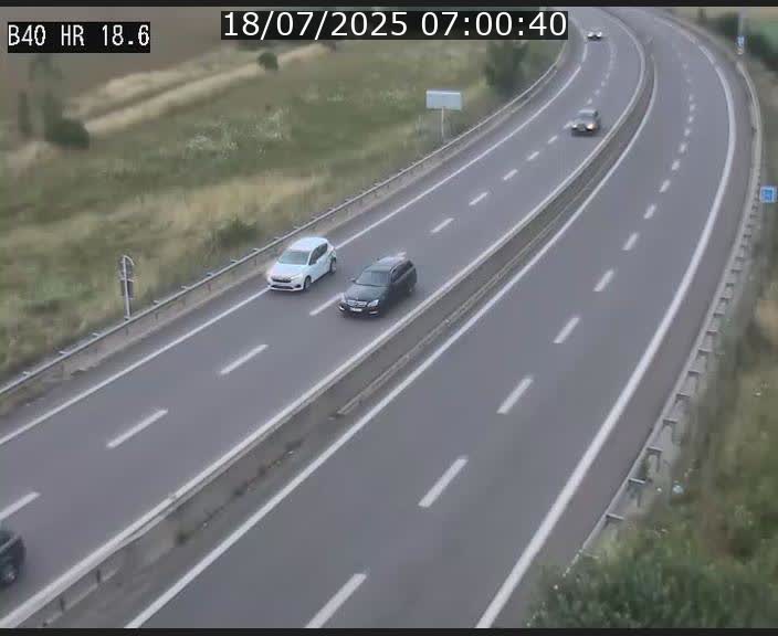 Webcam sur la route de liaison entre Micheville et Esch-Belval à la frontière entre le Luxembourg et la France. Vue orientée vers la Lorraine.