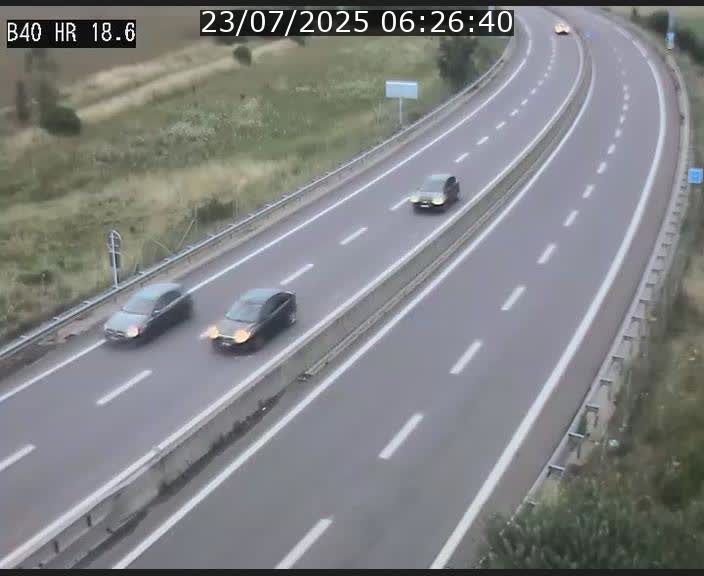 Webcam sur la route de liaison entre Micheville et Esch-Belval à la frontière entre le Luxembourg et la France. Vue orientée vers la Lorraine.