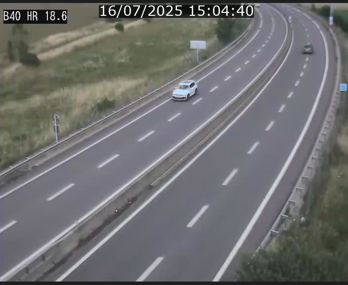 Webcam sur la route de liaison entre Micheville et Esch-Belval à la frontière entre le Luxembourg et la France. Vue orientée vers la Lorraine.