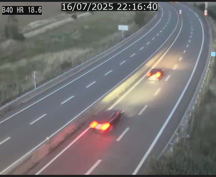 Webcam sur la route de liaison entre Micheville et Esch-Belval à la frontière entre le Luxembourg et la France. Vue orientée vers la Lorraine.