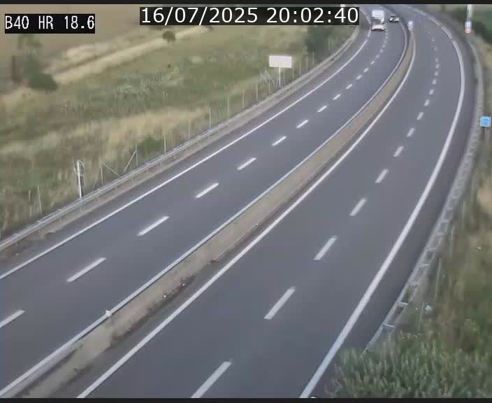Webcam sur la route de liaison entre Micheville et Esch-Belval à la frontière entre le Luxembourg et la France. Vue orientée vers la Lorraine.