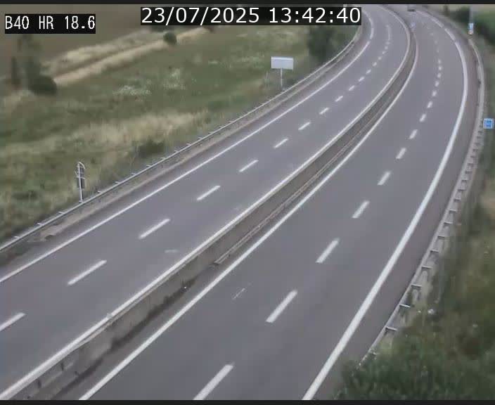 Webcam sur la route de liaison entre Micheville et Esch-Belval à la frontière entre le Luxembourg et la France. Vue orientée vers la Lorraine.
