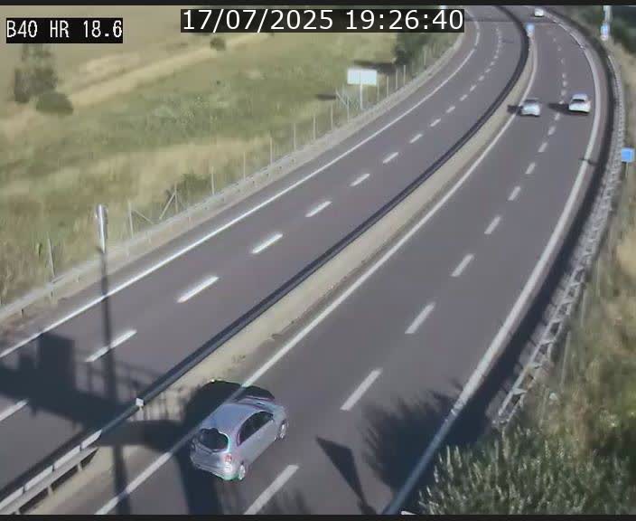 Webcam sur la route de liaison entre Micheville et Esch-Belval à la frontière entre le Luxembourg et la France. Vue orientée vers la Lorraine.
