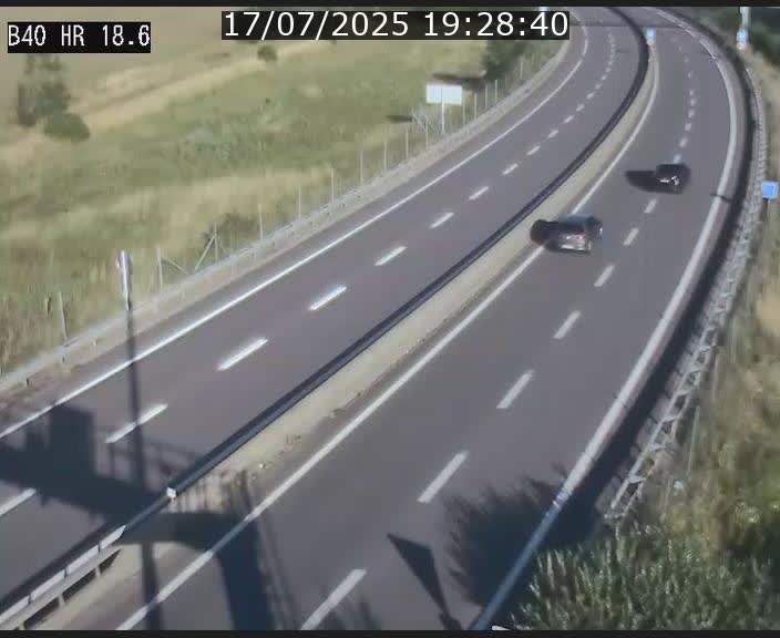 Webcam sur la route de liaison entre Micheville et Esch-Belval à la frontière entre le Luxembourg et la France. Vue orientée vers la Lorraine.