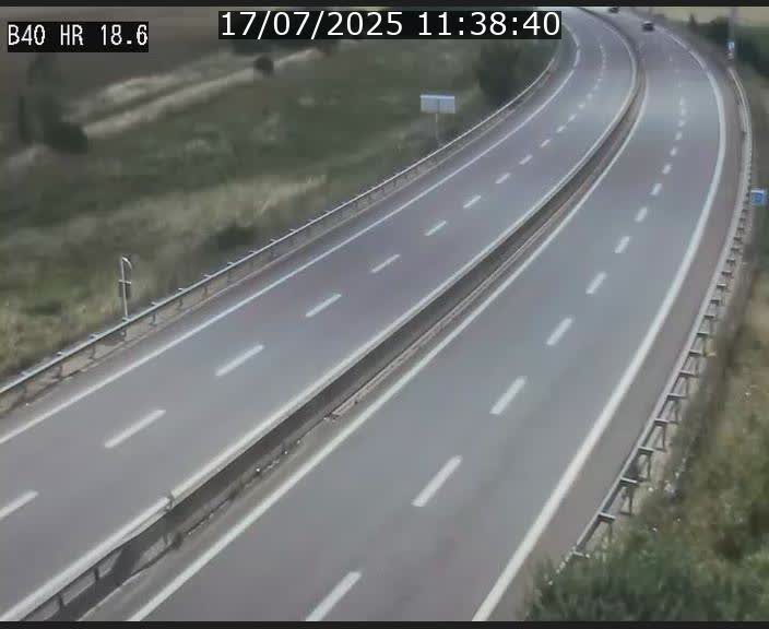 Webcam sur la route de liaison entre Micheville et Esch-Belval à la frontière entre le Luxembourg et la France. Vue orientée vers la Lorraine.