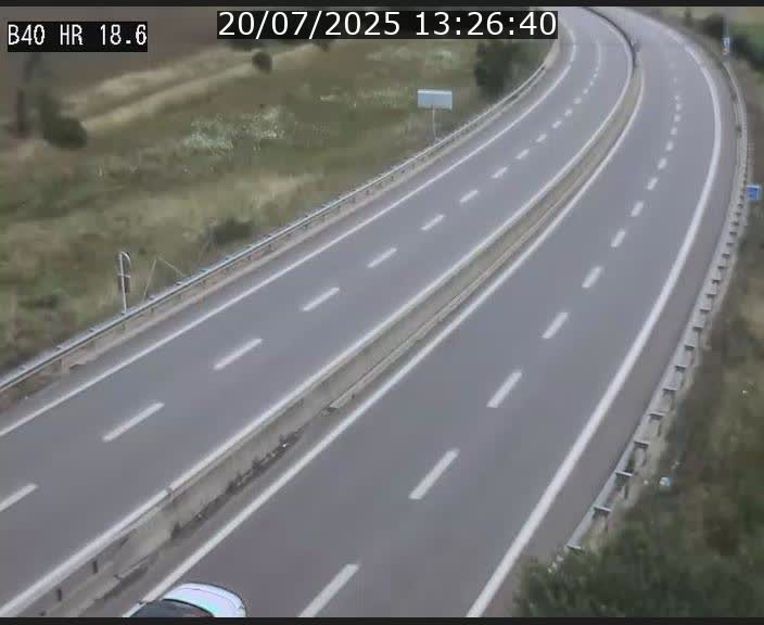 Webcam sur la route de liaison entre Micheville et Esch-Belval à la frontière entre le Luxembourg et la France. Vue orientée vers la Lorraine.