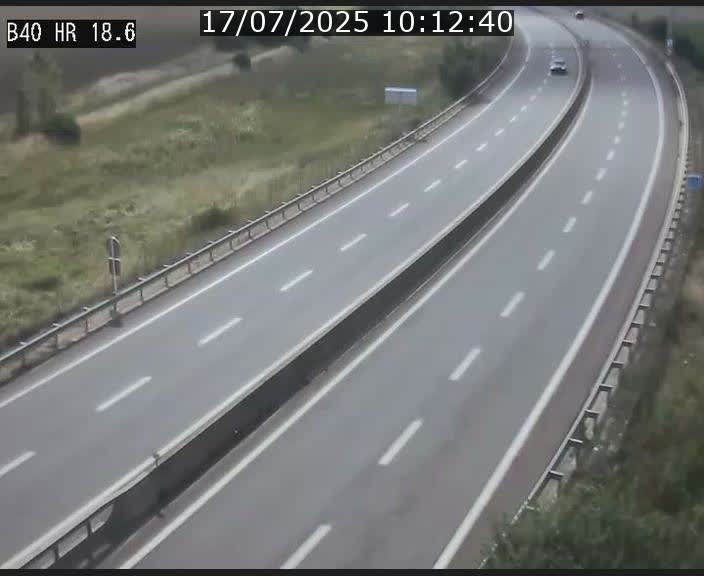 Webcam sur la route de liaison entre Micheville et Esch-Belval à la frontière entre le Luxembourg et la France. Vue orientée vers la Lorraine.