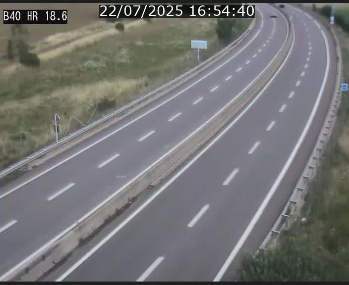 Webcam sur la route de liaison entre Micheville et Esch-Belval à la frontière entre le Luxembourg et la France. Vue orientée vers la Lorraine.