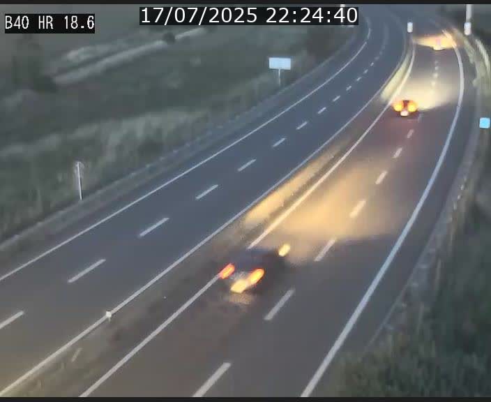 Webcam sur la route de liaison entre Micheville et Esch-Belval à la frontière entre le Luxembourg et la France. Vue orientée vers la Lorraine.