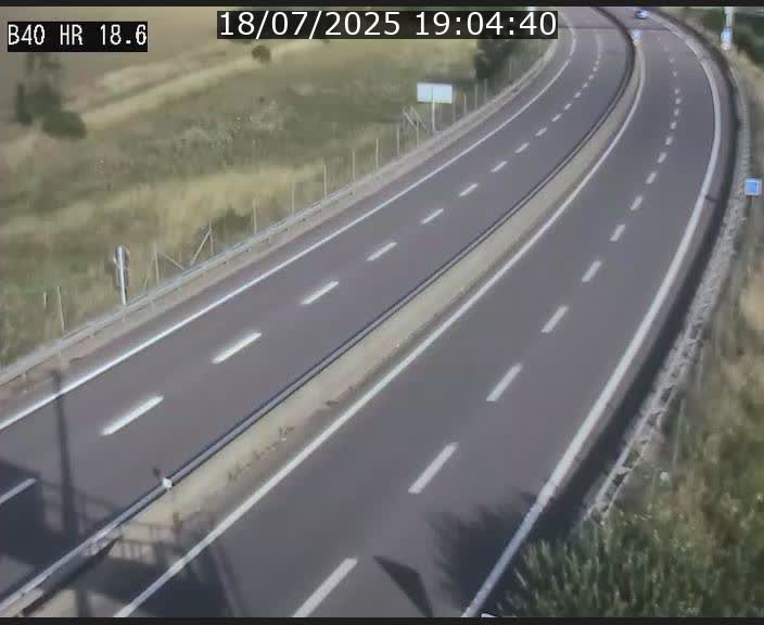 Webcam sur la route de liaison entre Micheville et Esch-Belval à la frontière entre le Luxembourg et la France. Vue orientée vers la Lorraine.