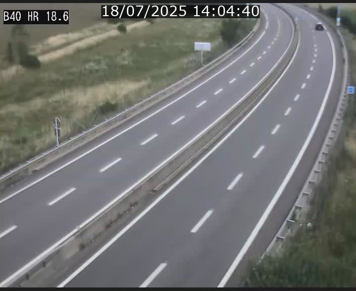 Webcam sur la route de liaison entre Micheville et Esch-Belval à la frontière entre le Luxembourg et la France. Vue orientée vers la Lorraine.