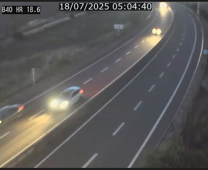 Webcam sur la route de liaison entre Micheville et Esch-Belval à la frontière entre le Luxembourg et la France. Vue orientée vers la Lorraine.