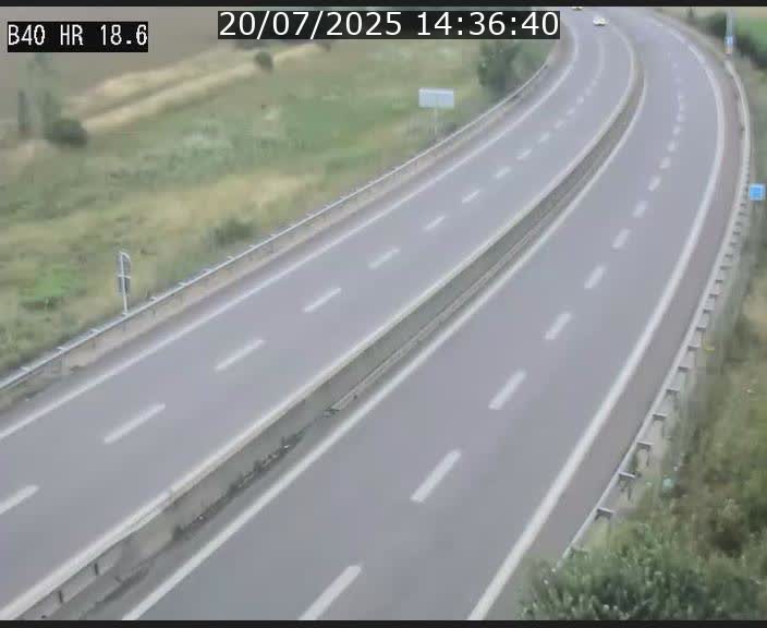 Webcam sur la route de liaison entre Micheville et Esch-Belval à la frontière entre le Luxembourg et la France. Vue orientée vers la Lorraine.