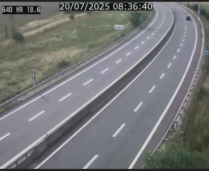 Webcam sur la route de liaison entre Micheville et Esch-Belval à la frontière entre le Luxembourg et la France. Vue orientée vers la Lorraine.