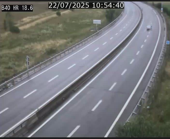 Webcam sur la route de liaison entre Micheville et Esch-Belval à la frontière entre le Luxembourg et la France. Vue orientée vers la Lorraine.