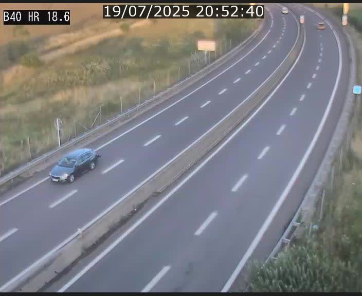 Webcam sur la route de liaison entre Micheville et Esch-Belval à la frontière entre le Luxembourg et la France. Vue orientée vers la Lorraine.