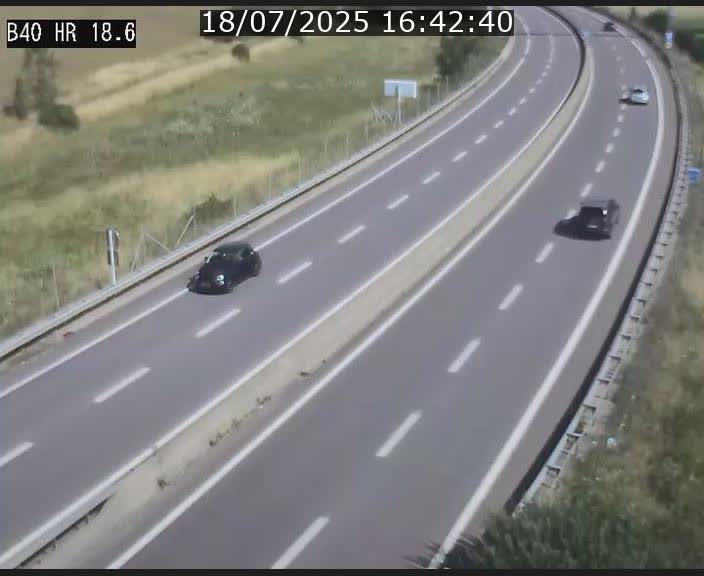Webcam sur la route de liaison entre Micheville et Esch-Belval à la frontière entre le Luxembourg et la France. Vue orientée vers la Lorraine.