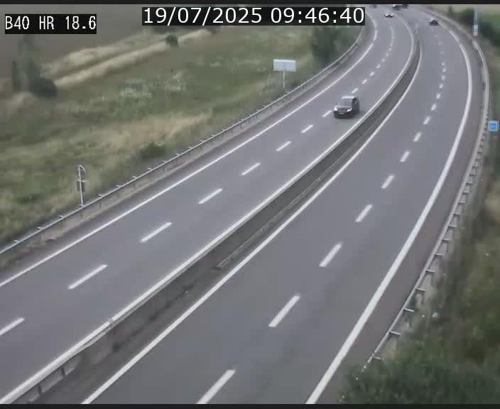 Webcam sur la route de liaison entre Micheville et Esch-Belval à la frontière entre le Luxembourg et la France. Vue orientée vers la Lorraine.