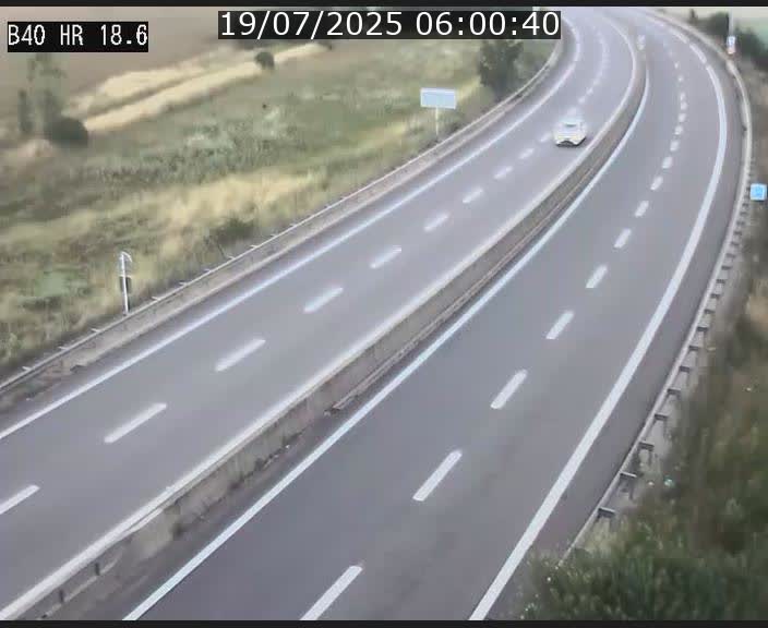 Webcam sur la route de liaison entre Micheville et Esch-Belval à la frontière entre le Luxembourg et la France. Vue orientée vers la Lorraine.