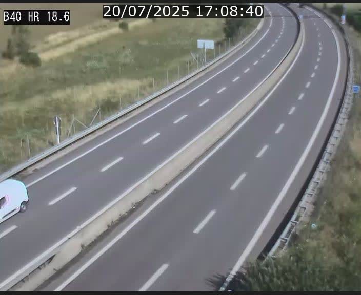 Webcam sur la route de liaison entre Micheville et Esch-Belval à la frontière entre le Luxembourg et la France. Vue orientée vers la Lorraine.