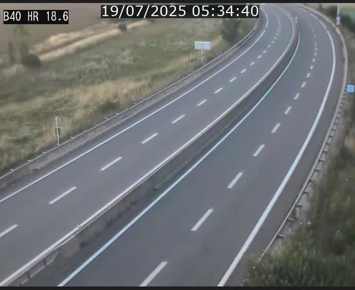 Webcam sur la route de liaison entre Micheville et Esch-Belval à la frontière entre le Luxembourg et la France. Vue orientée vers la Lorraine.