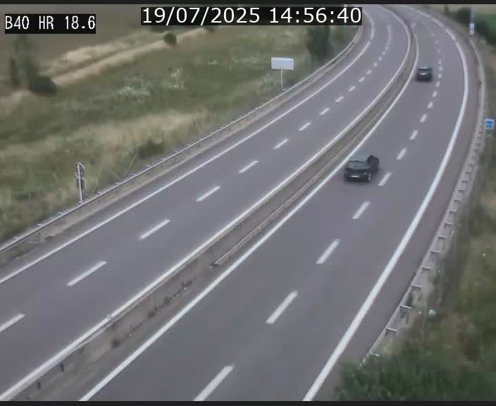 Webcam sur la route de liaison entre Micheville et Esch-Belval à la frontière entre le Luxembourg et la France. Vue orientée vers la Lorraine.