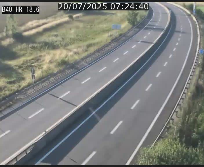 Webcam sur la route de liaison entre Micheville et Esch-Belval à la frontière entre le Luxembourg et la France. Vue orientée vers la Lorraine.
