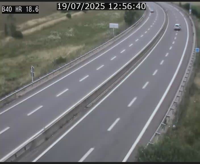 Webcam sur la route de liaison entre Micheville et Esch-Belval à la frontière entre le Luxembourg et la France. Vue orientée vers la Lorraine.
