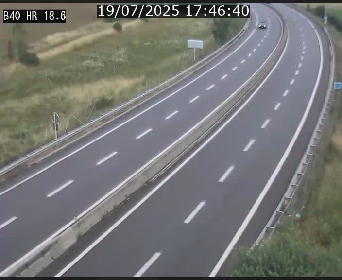 Webcam sur la route de liaison entre Micheville et Esch-Belval à la frontière entre le Luxembourg et la France. Vue orientée vers la Lorraine.
