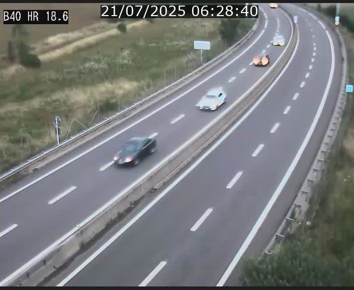 Webcam sur la route de liaison entre Micheville et Esch-Belval à la frontière entre le Luxembourg et la France. Vue orientée vers la Lorraine.