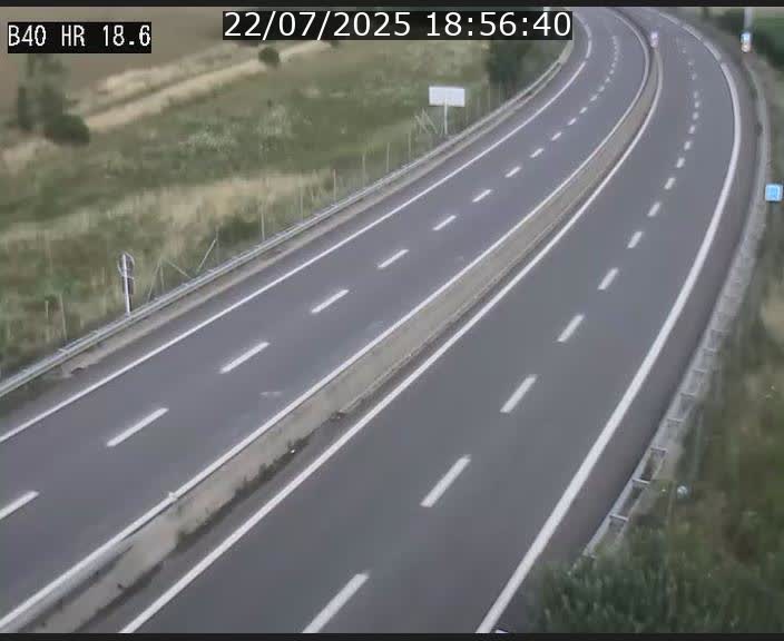 Webcam sur la route de liaison entre Micheville et Esch-Belval à la frontière entre le Luxembourg et la France. Vue orientée vers la Lorraine.