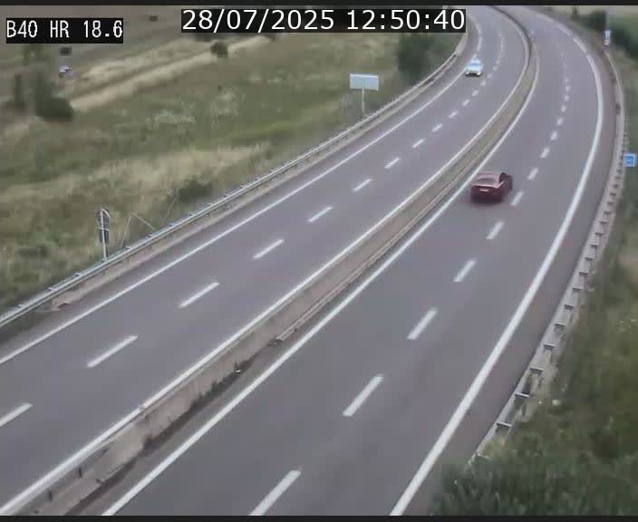 Webcam sur la route de liaison entre Micheville et Esch-Belval à la frontière entre le Luxembourg et la France. Vue orientée vers la Lorraine.