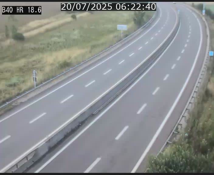 Webcam sur la route de liaison entre Micheville et Esch-Belval à la frontière entre le Luxembourg et la France. Vue orientée vers la Lorraine.